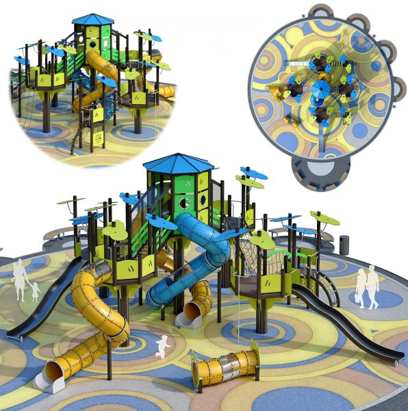 大型儿童乐园 儿童游乐场3D模型（FBX,MAX）
