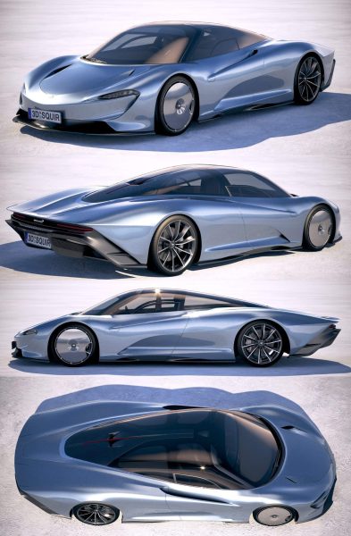 2020款迈凯伦Speedtail跑车3D模型（OBJ,FBX,MAX,C4D,LWO）