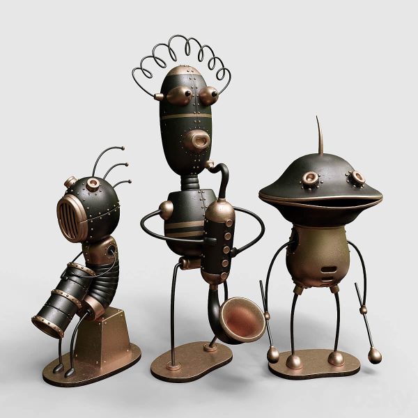 可爱的机械迷城主角人偶摆件3D模型（OBJ,FBX,MAX）