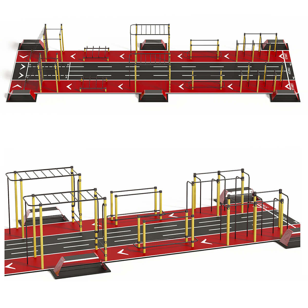 少见的SCS-20.2室外健身器材跑到3D模型（FBX,MAX）插图