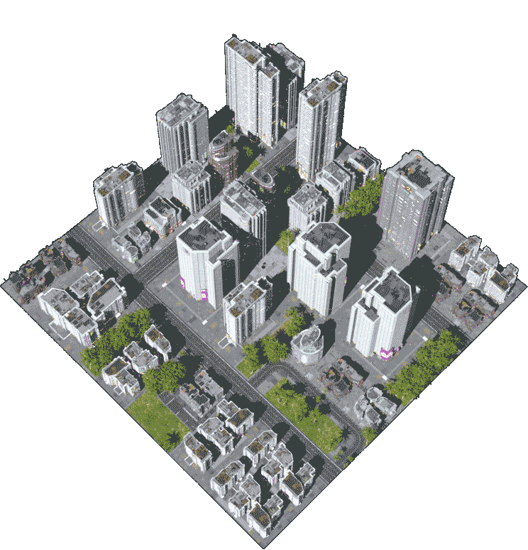 CityBuilder Pro包含建筑物的程序化简化3D城市模型-C4D插图2