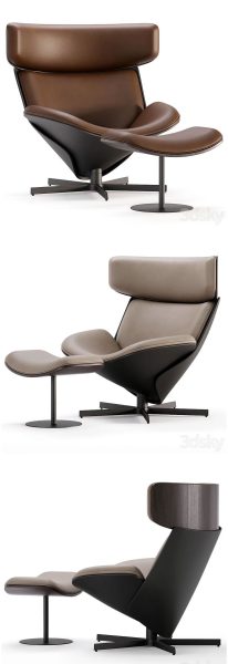 扶手椅阿尔莫拉 B&B Italia – 3D 模型（MAX | FBX | OBJ）