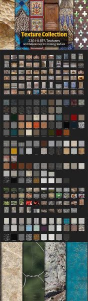 330个纹理和照片可用于制作11种分类的Artstation纹理大集合-JPG