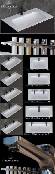 高端时尚简约现代风格的洗手间卫生间洗手盆水龙头3D模型集合-MAX | FBX | OBJ