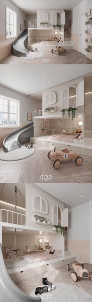 Bui Anh Tu 设计的儿童房内部 – 3D场景（max）