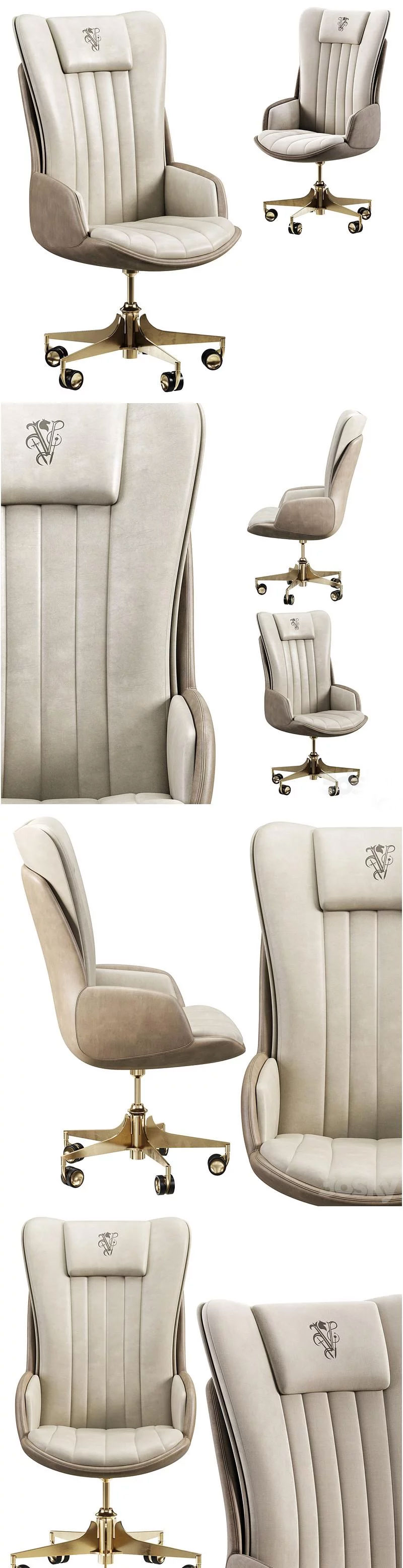 Visionnaire 设计的 Sektor 办公室扶手椅 – 3D模型-MAX | FBX | OBJ插图