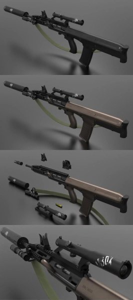 高品质的AG枪3D模型-虚幻引擎