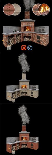 美式烧烤炉灶台3D模型–MAX | FBX | OBJ