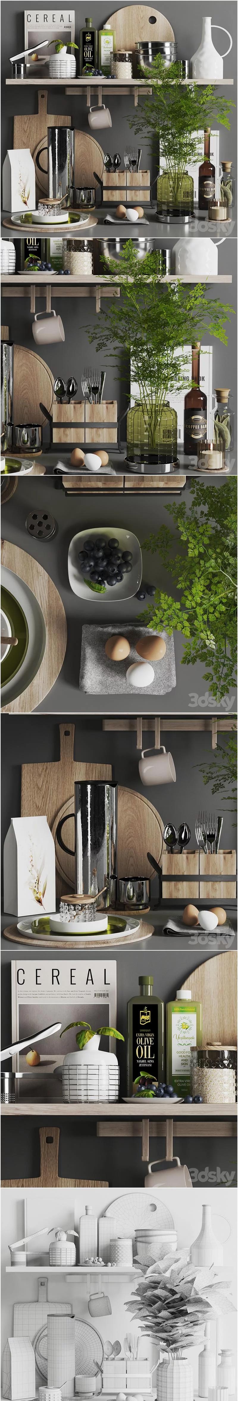 时尚高端多种厨房用品3D模型大集合-MAX | FBX | OBJ插图