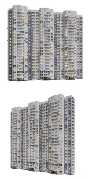 Kope M Parus 23层高层楼房3D模型-MAX | FBX | OBJ