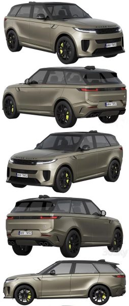 2024款路虎揽胜运动版 SV汽车3D模型-MAX | FBX | OBJ