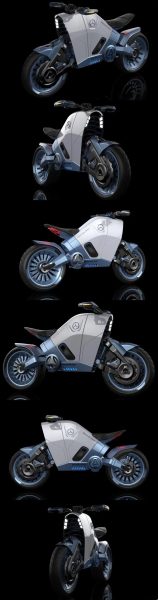 SMARANZA 梅赛德斯奔驰概念电动摩托车3D模型-MAX | FBX | OBJ