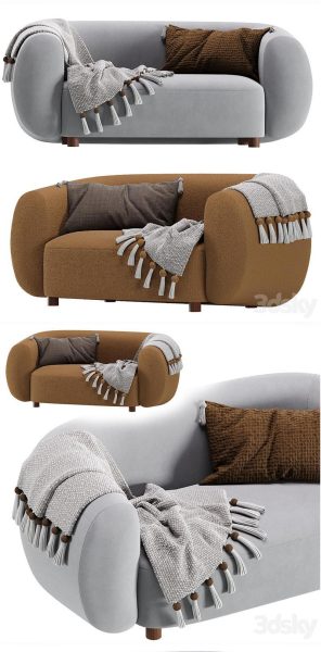 时尚高端沙发3D模型-MAX | FBX | OBJ
