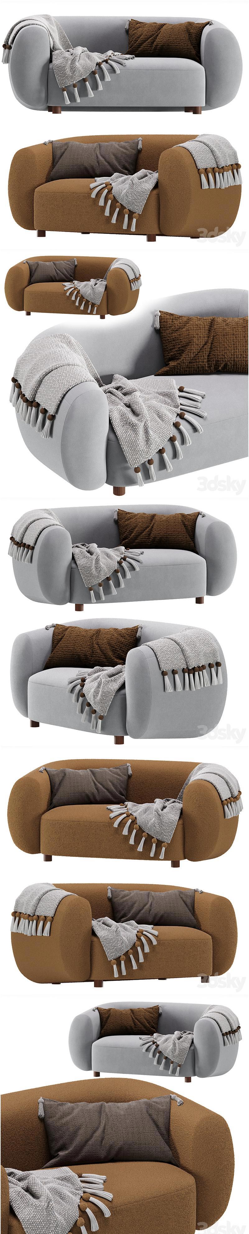 时尚高端沙发3D模型-MAX | FBX | OBJ插图