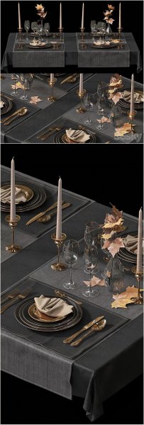 时尚高端高品质的餐桌3D模型-MAX | FBX | OBJ