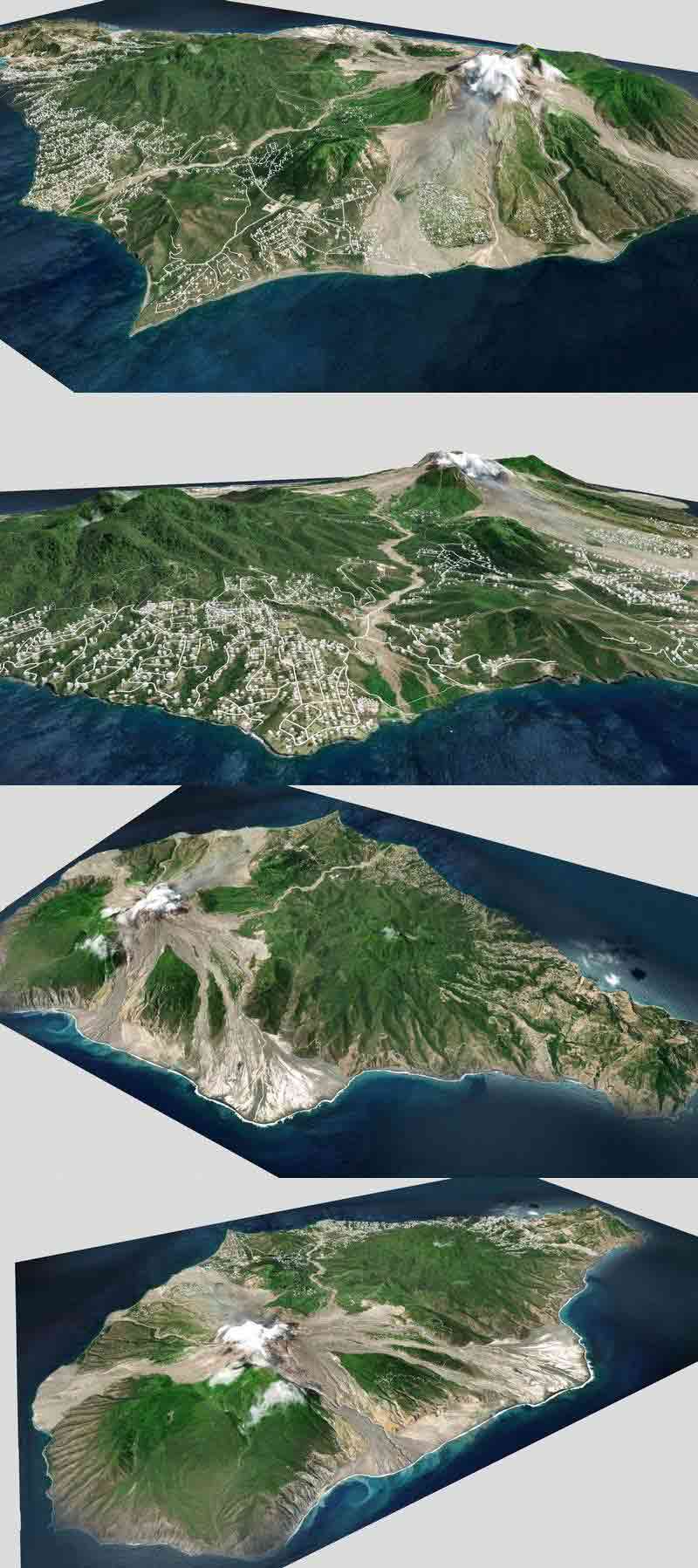 蒙特塞拉特岛加勒比海3D模型-MAX | FBX | OBJ插图