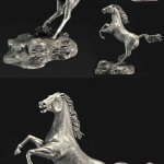 跃马奔腾雕塑3D模型-MAX | FBX | OBJ