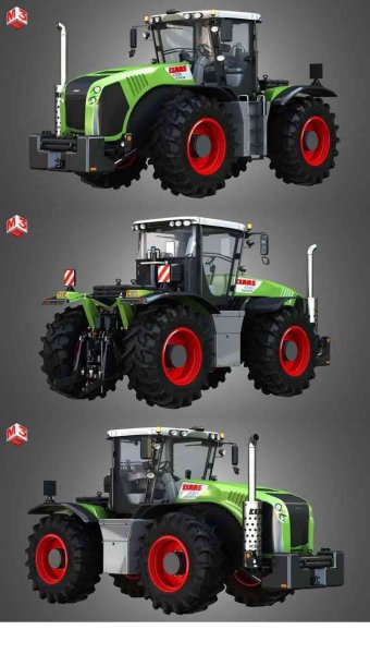 克拉斯Xerion 4000-5000 系列拖拉机3D模型-MAX | FBX | OBJ