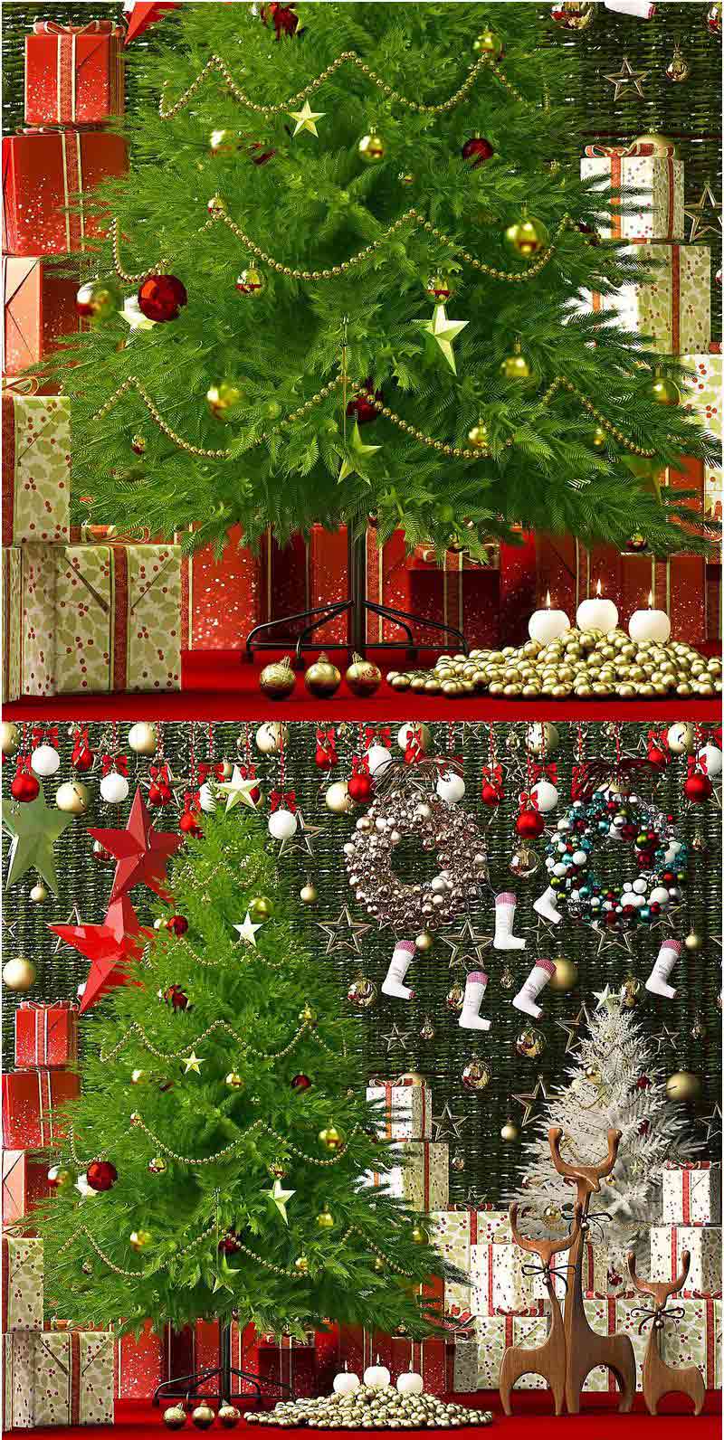 时尚高端高品质的圣诞节圣诞树礼物装饰配件3D模型大集合-MAX | FBX | OBJ插图