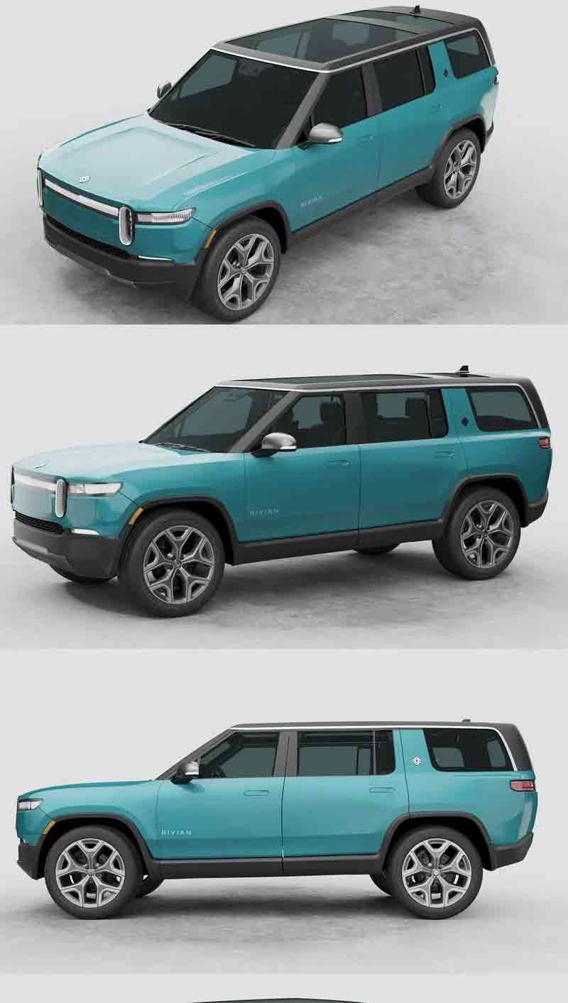 瑞维安Rivian R1S Explore 2022汽车3D模型-MAX | FBX | OBJ插图