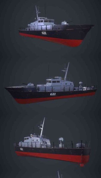 1400秃鹰船低多边形3D模型—MAX | FBX | OBJ