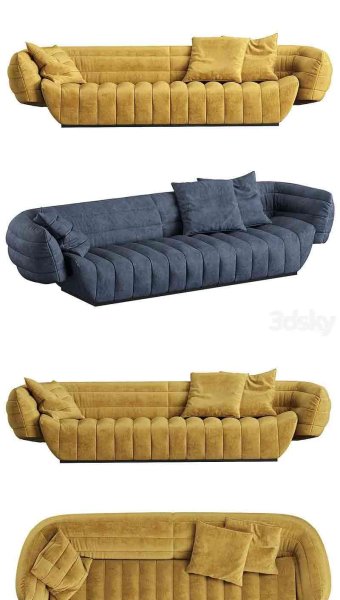 时尚高端现代风格的Baxter触觉沙发3D模型—MAX | FBX | OBJ