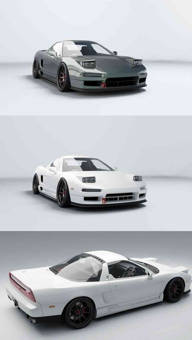 少见稀有的本田 NSX 1995汽车3D模型—MAX | FBX | OBJ插图