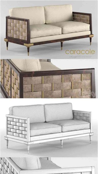 高品质的现代风格Caracole的Inter-Woven沙发3D模型—MAX | FBX | OBJ