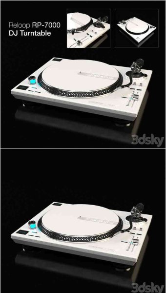 Reloop RP-7000 DJ 转盘留声机3D模型—MAX | FBX | OBJ