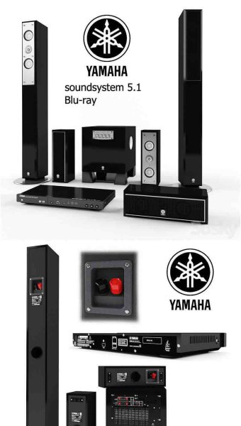 雅马哈5.1音箱3D模型大集合—MAX | FBX | OBJ