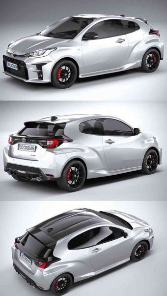 丰田RS雅力士2020款汽车3D模型—MAX | FBX | OBJ