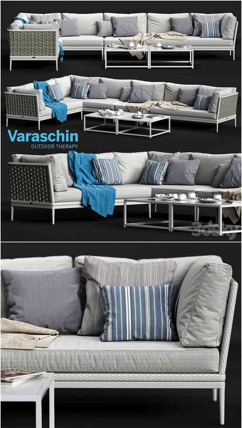 Varaschin ALGARVE 沙发3D模型—MAX | FBX | OBJ插图