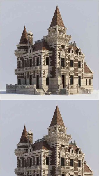 少见稀有的阿根廷风格别墅建筑3D模型—MAX | FBX | OBJ