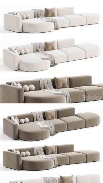 时尚高端现代风格的组合沙发3D模型—MAX | FBX | OBJ