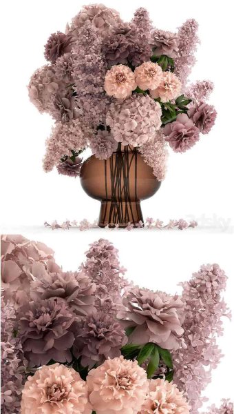 雍容华贵的花束植物3D模型—MAX | FBX | OBJ