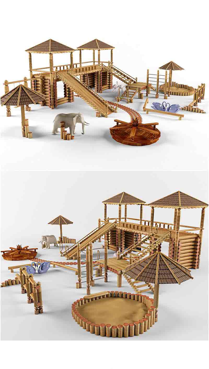 儿童游乐场3D模型—MAX | FBX | OBJ插图