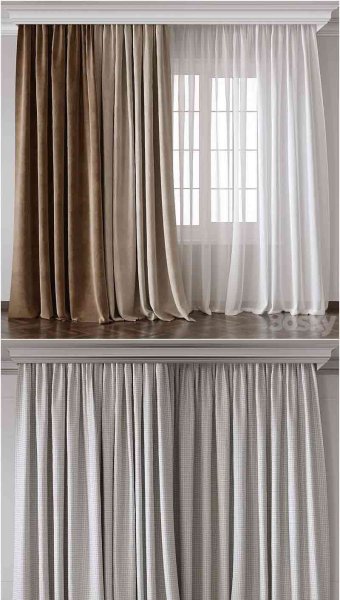 现代风格的室内窗帘3D模型—MAX | FBX | OBJ