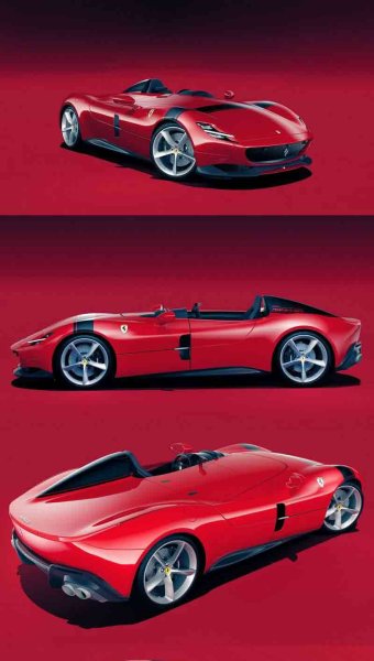 红色法拉利Monza SP1汽车3D模型—MAX | FBX | OBJ