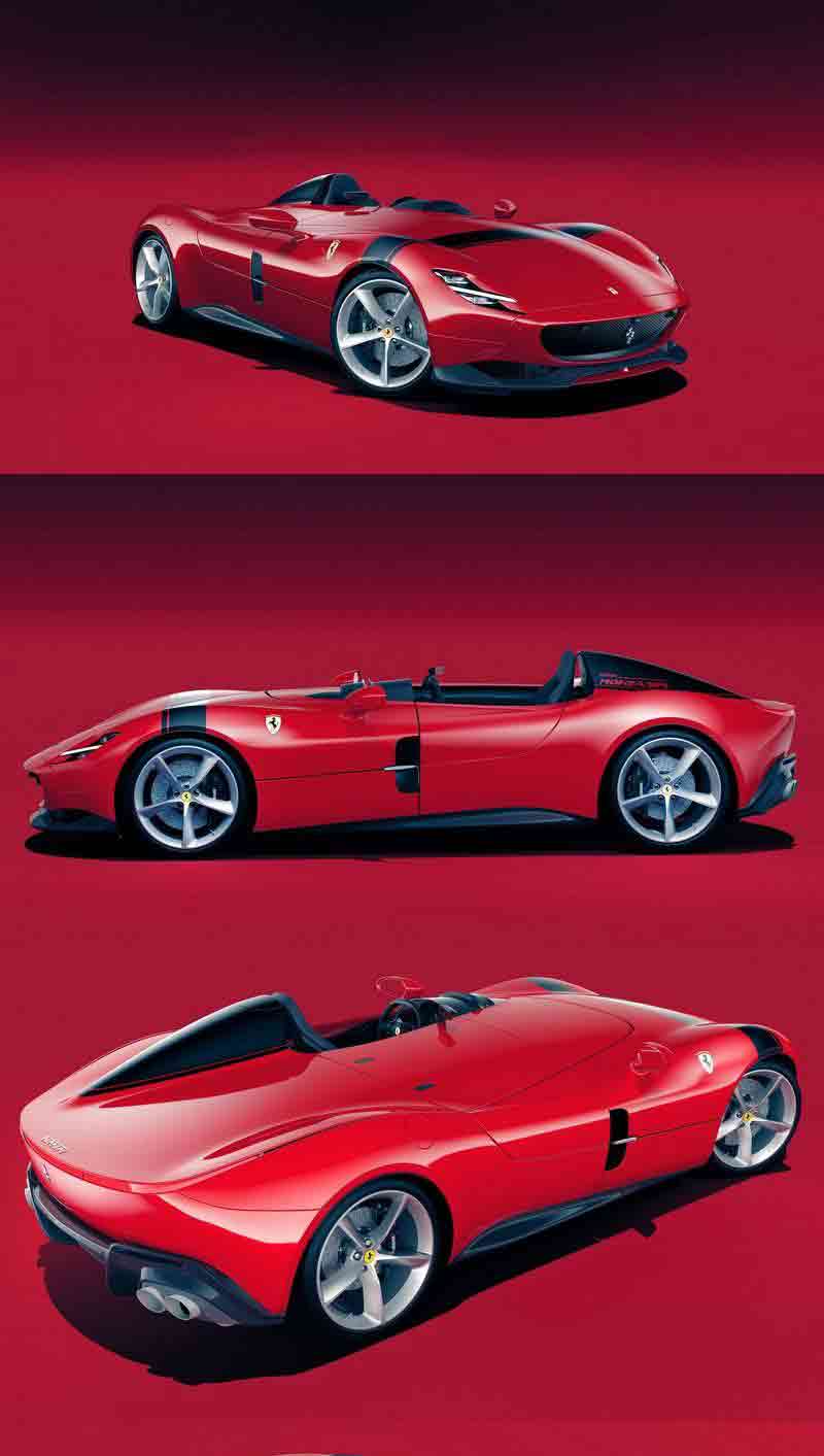 红色法拉利Monza SP1汽车3D模型—MAX | FBX | OBJ插图