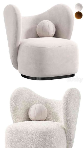 时尚高端现代风格的NORR11设计的小大椅子3D模型—MAX | FBX | OBJ