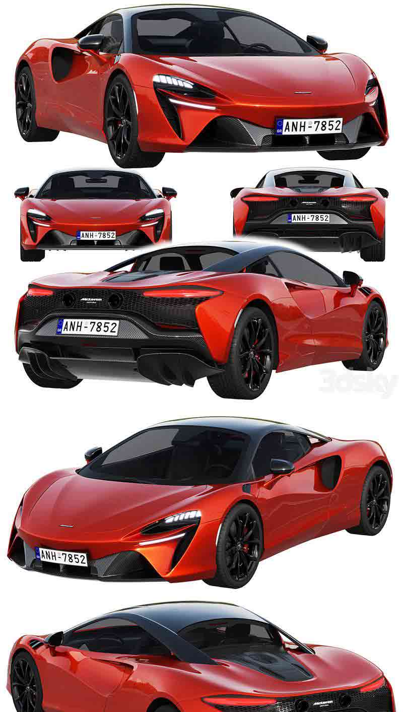 迈凯伦Artura 2022款汽车3D模型—MAX | FBX | OBJ插图