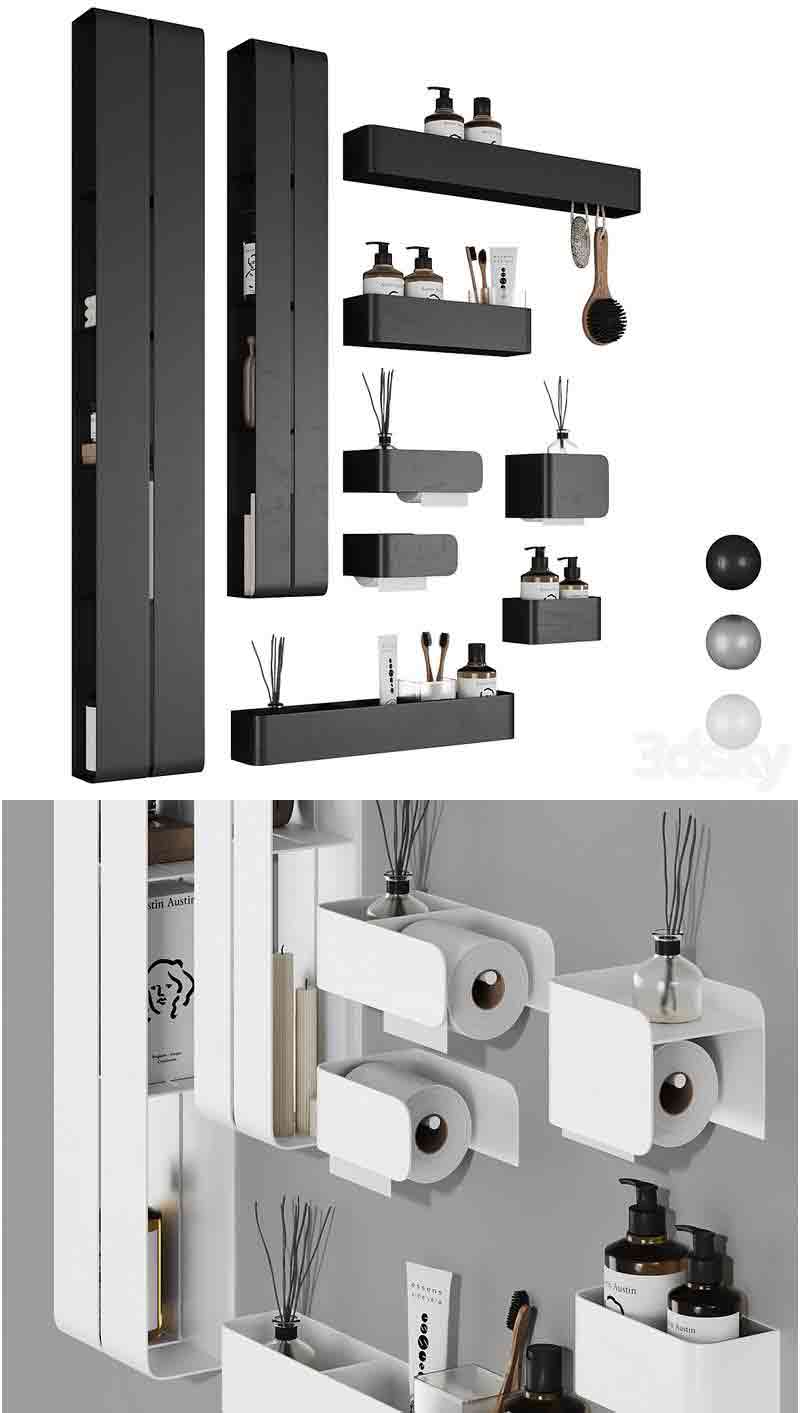 Tezza浴室配件3D模型—MAX | FBX | OBJ插图