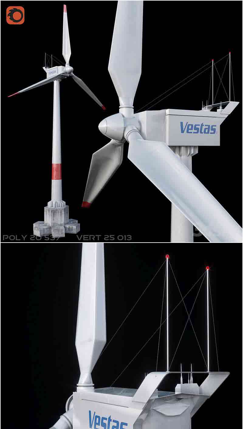 风力发电机3D模型—MAX | FBX | OBJ插图