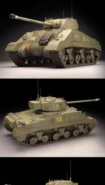 谢尔曼萤火虫坦克3D模型—MAX | FBX | OBJ