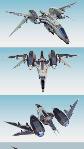 太空战斗机MK1低多边形3D模型—MAX | FBX | OBJ