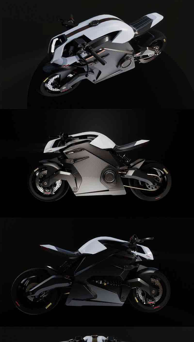 ARC VECTOR未来科幻风格的摩托车低多边形3D模型—MAX | FBX | OBJ插图