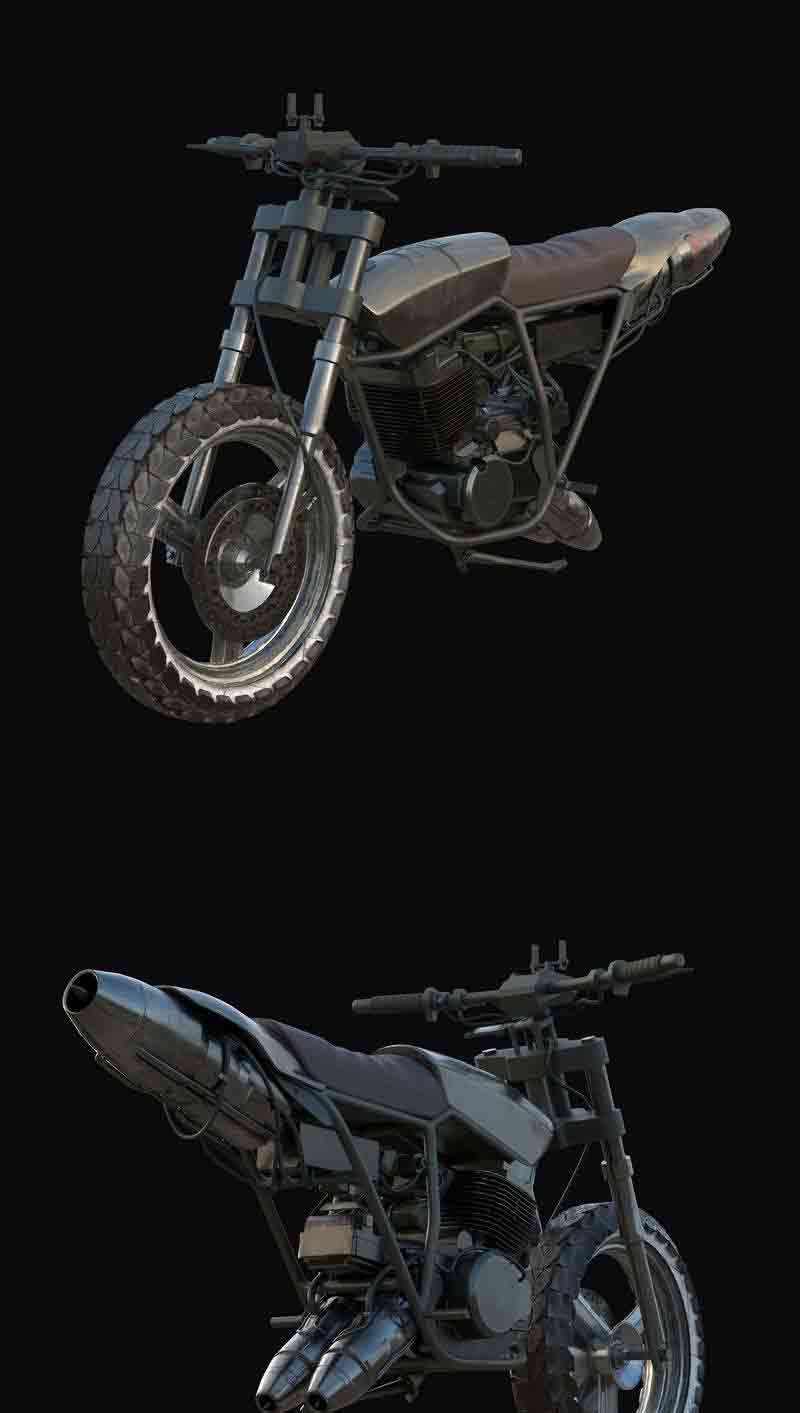 越野摩托车3D模型—MAX | FBX | OBJ插图