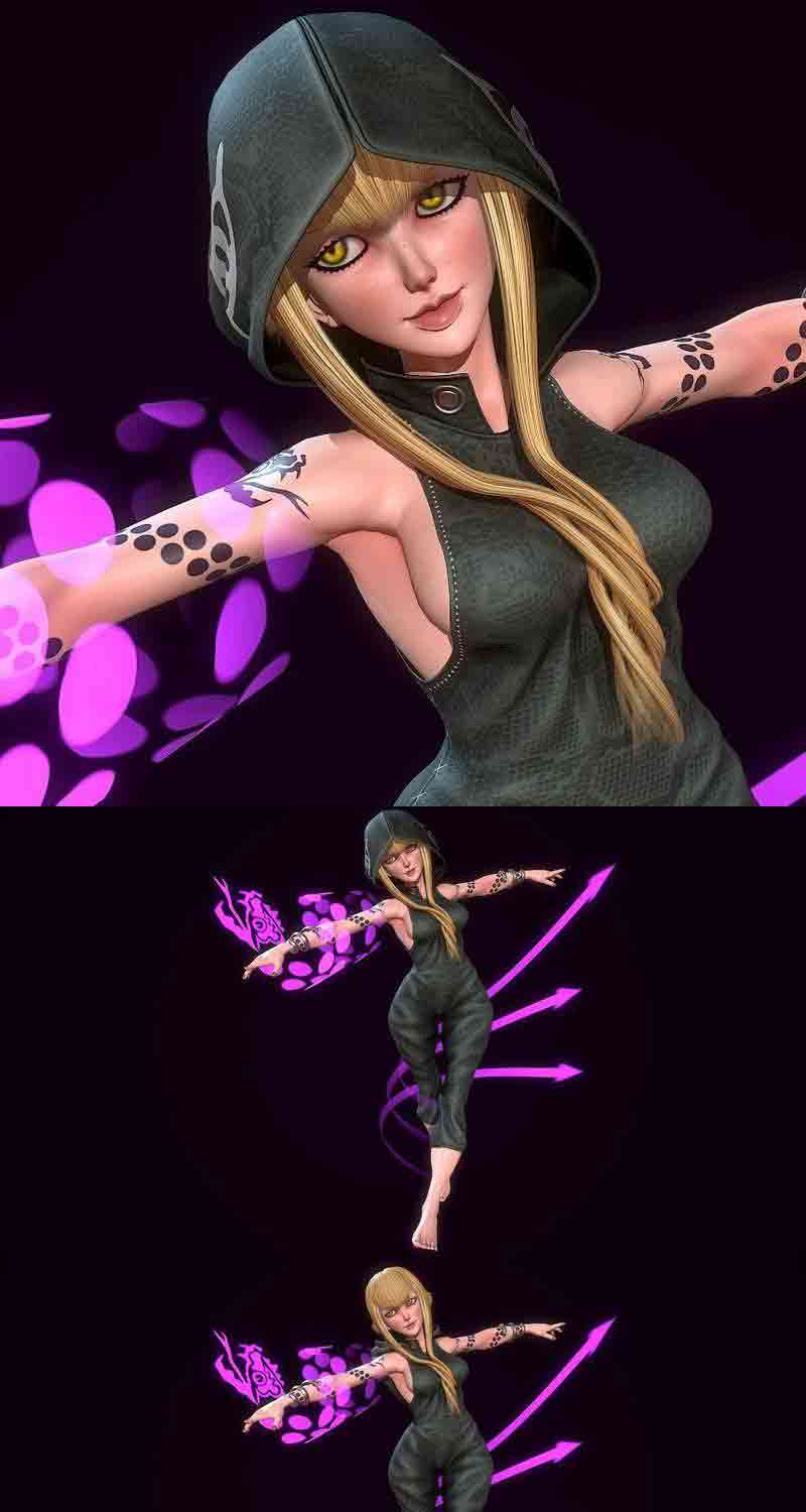 女巫美杜莎低多边形人物3D模型—MAX | FBX | OBJ插图