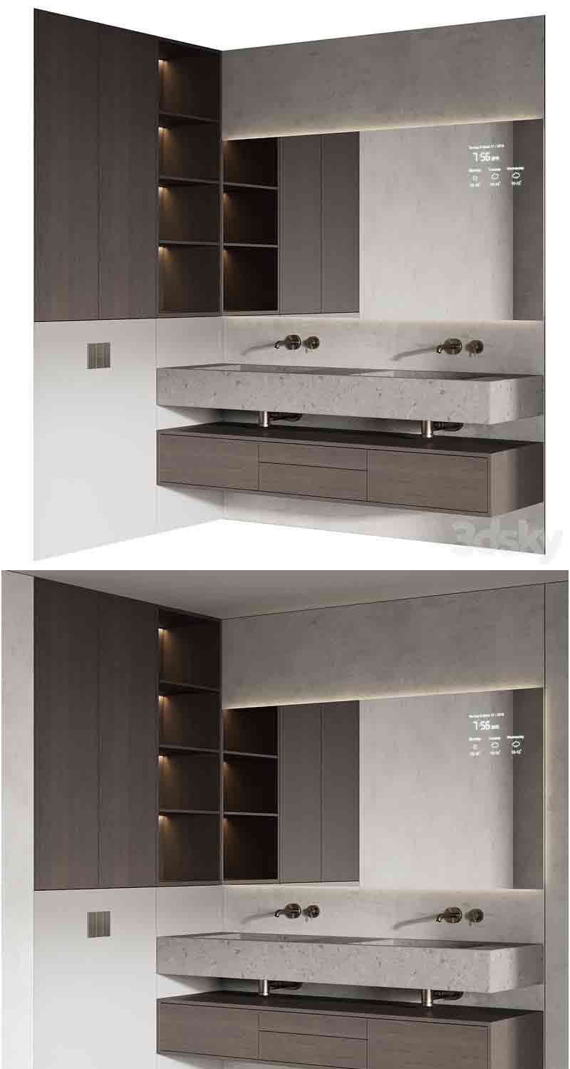 高品质的时尚高端现代风格浴室家具3D模型—MAX | FBX | OBJ插图