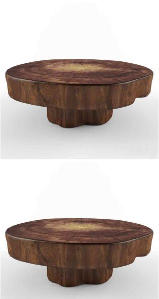 时尚复古风格的木头咖啡桌3D模型—MAX | FBX | OBJ